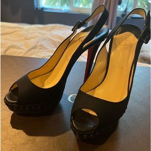 sling back Christian Louboutin heels